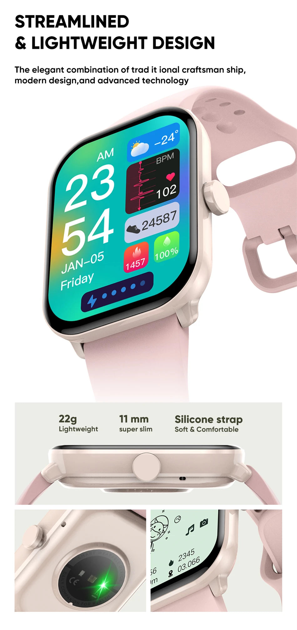 Smartwatches Men Women HD