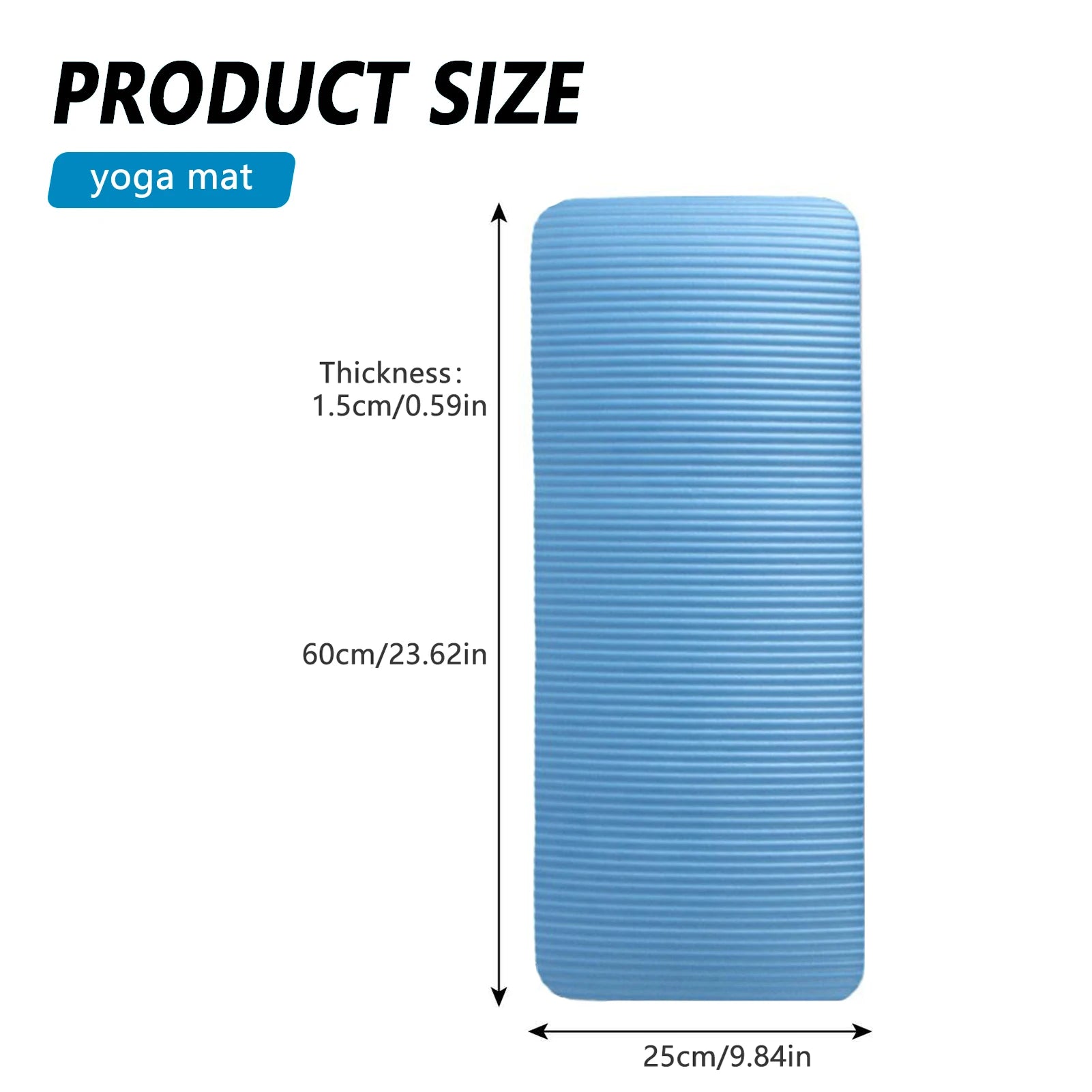 60x25cm Yoga Mat 15mm Home Fitness Mat