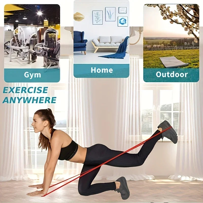 Resistance Bands Set for Gym Fitness Home Workout - Pull-Up Straps Leg Exercise Bands Assistive Equipment