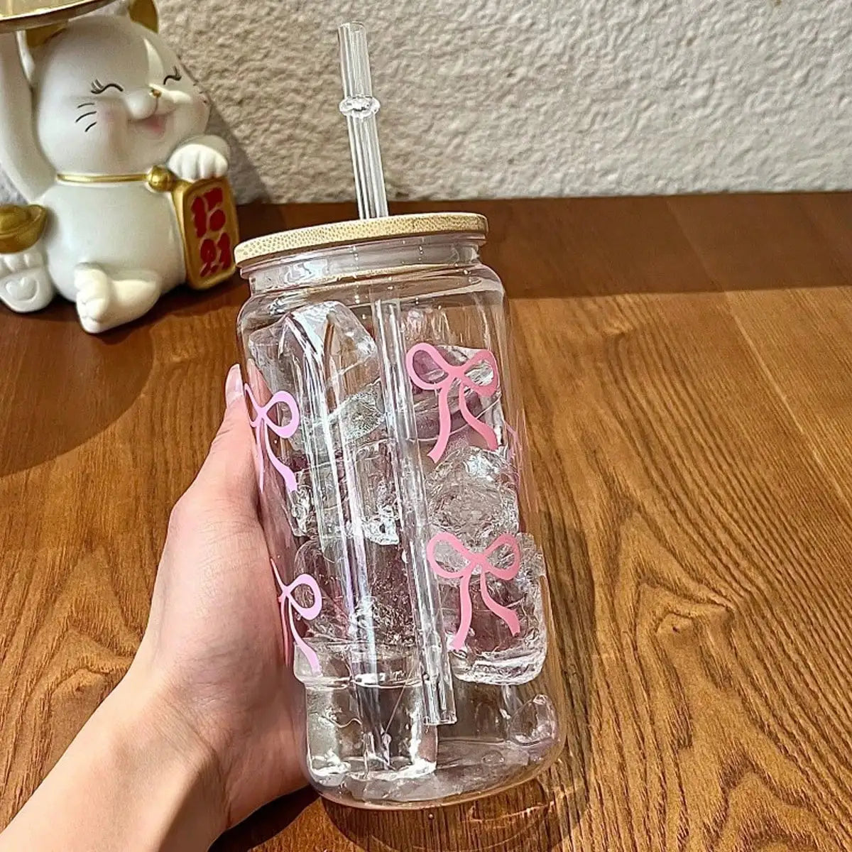Bow Tie Print Water Cup，