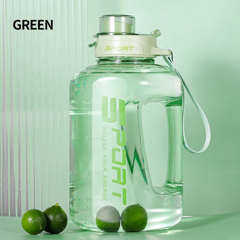 Large Water Bottle with Straw