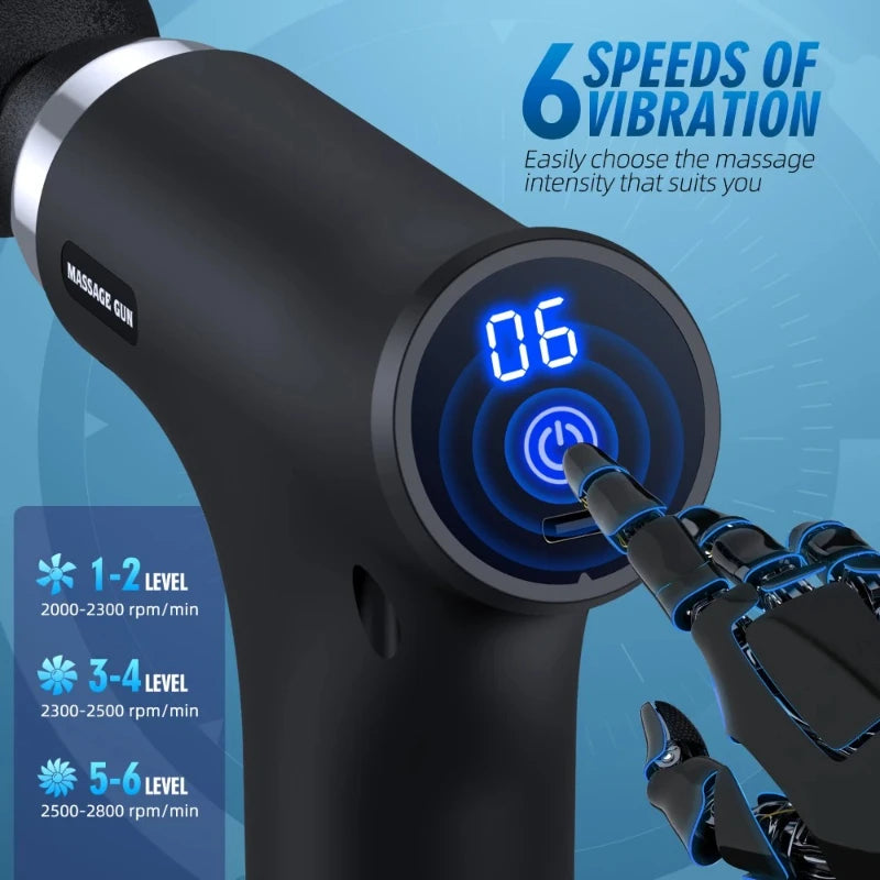 Touchscreen Fitness Equipment  Relaxation Muscle Massager Fascia Gun