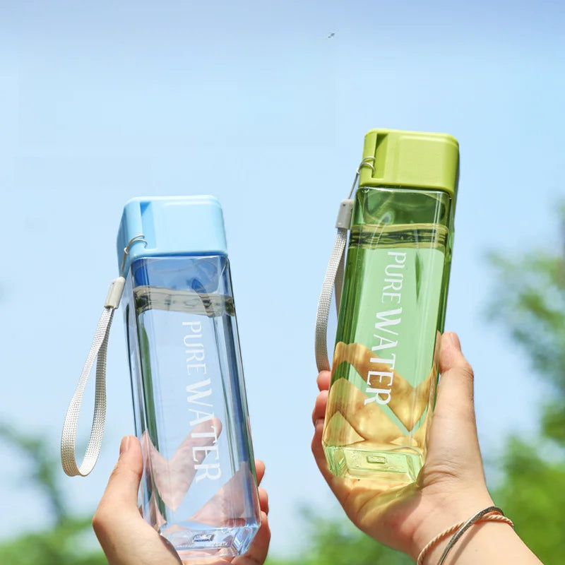 Simple Square Water Bottle Personalized