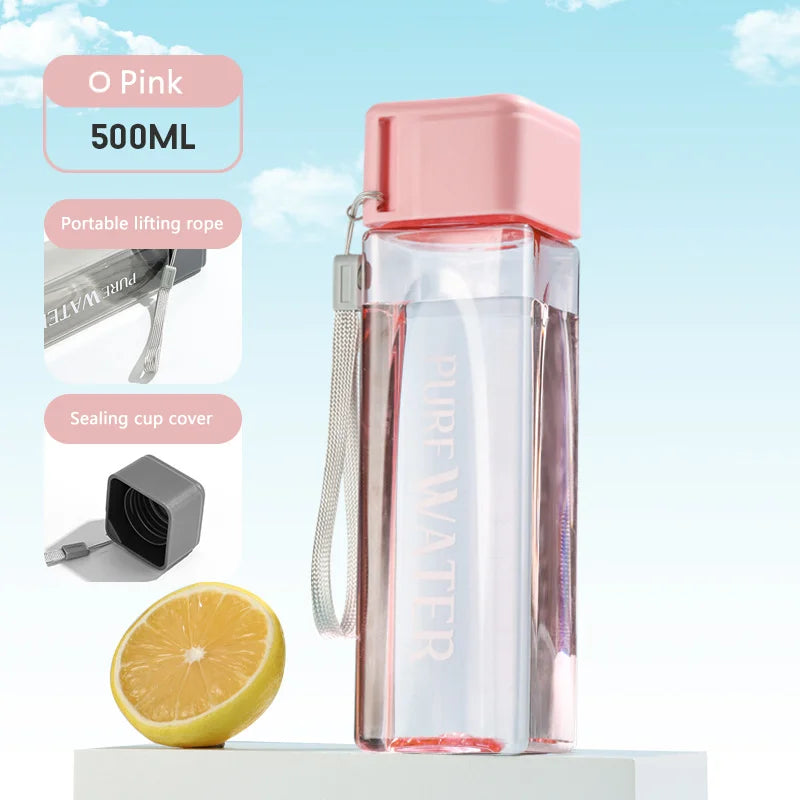 Simple Square Water Bottle Personalized