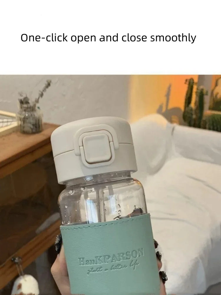 Water Bottle with Straw Creative