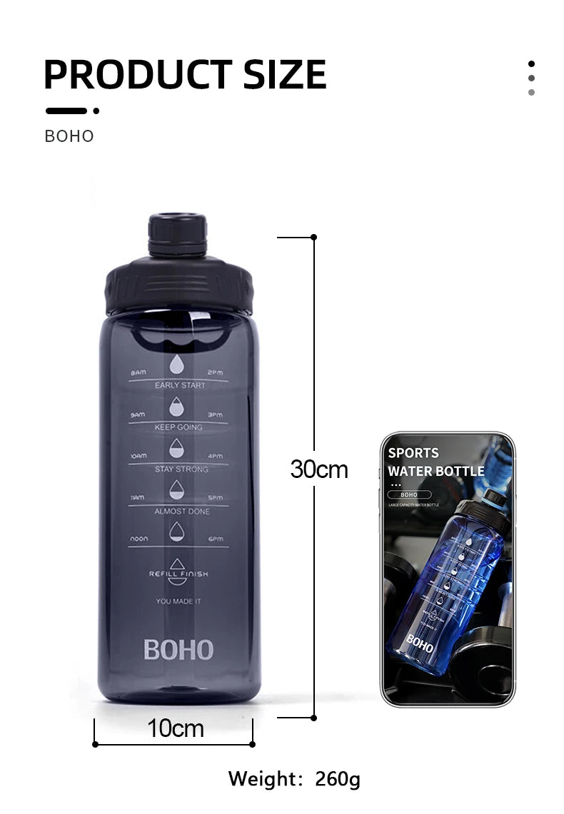 2 Liter Water Bottle With Straw