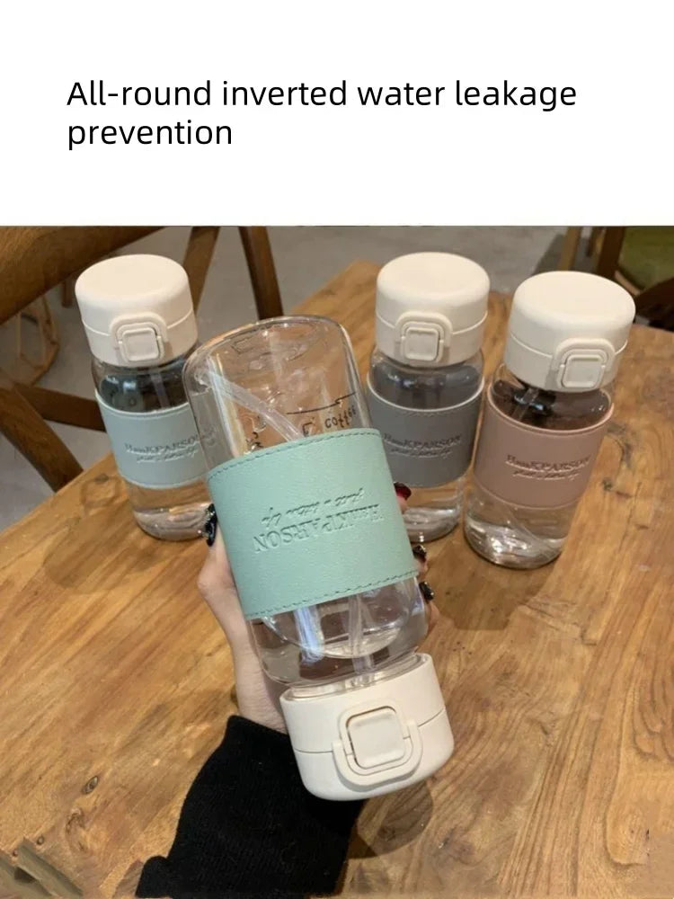 Water Bottle with Straw Creative
