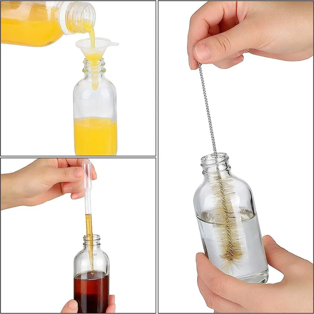 Small Clear Glass Bottles with Lids