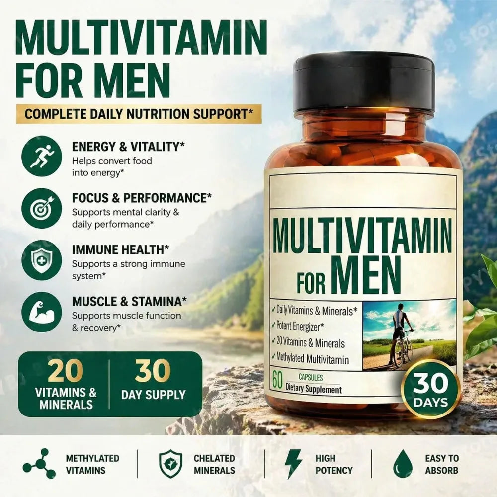 Men Multivitamin Capsules 20 Vitamins & Minerals