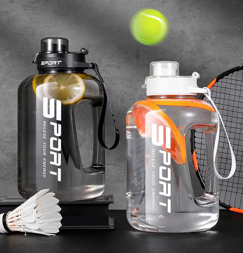 Large Water Bottle with Straw