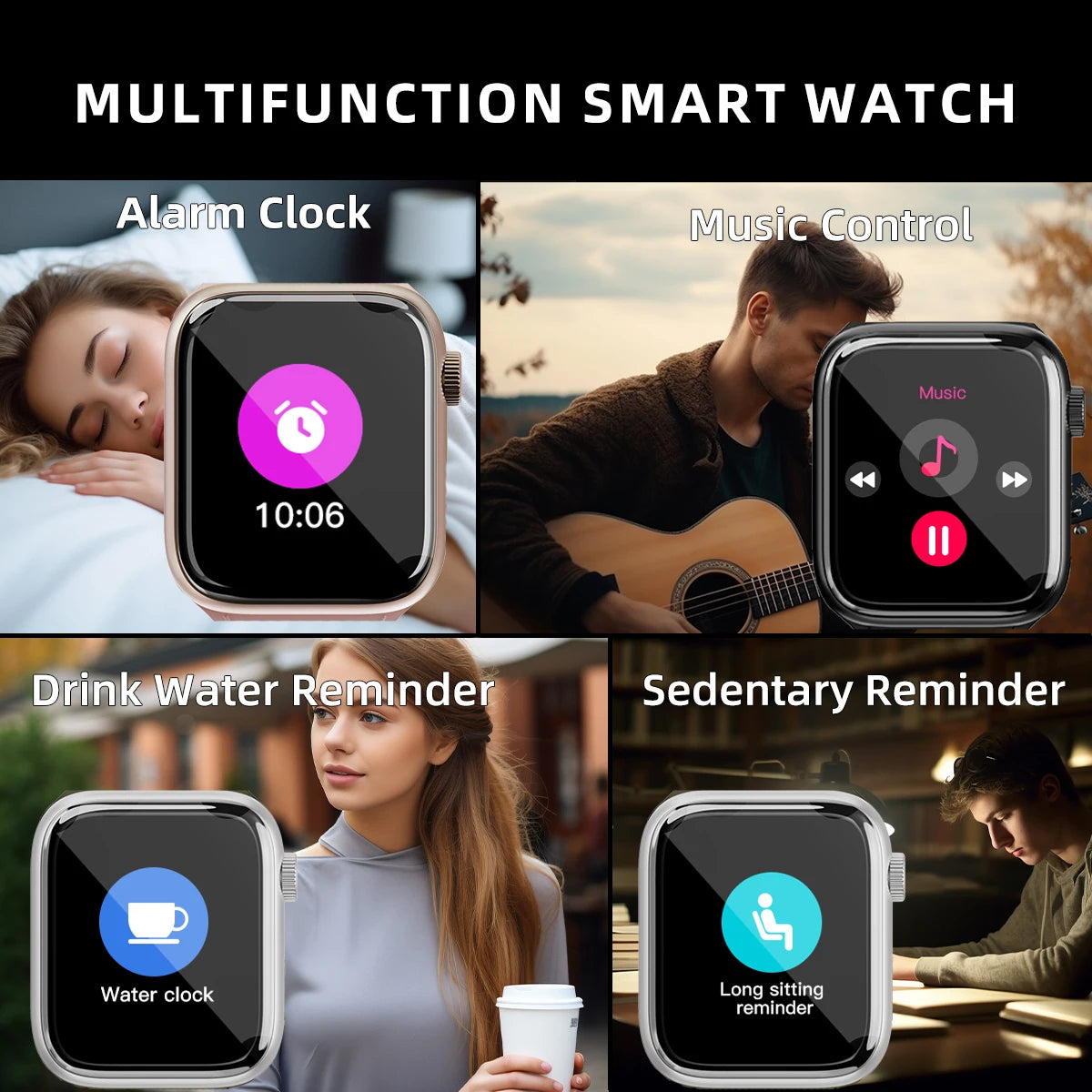 Smart Watch  Men & Women 1.83in Full Touch Screen Watch