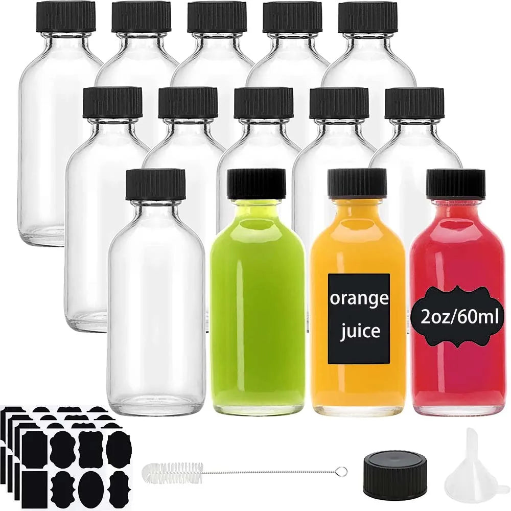 Small Clear Glass Bottles with Lids