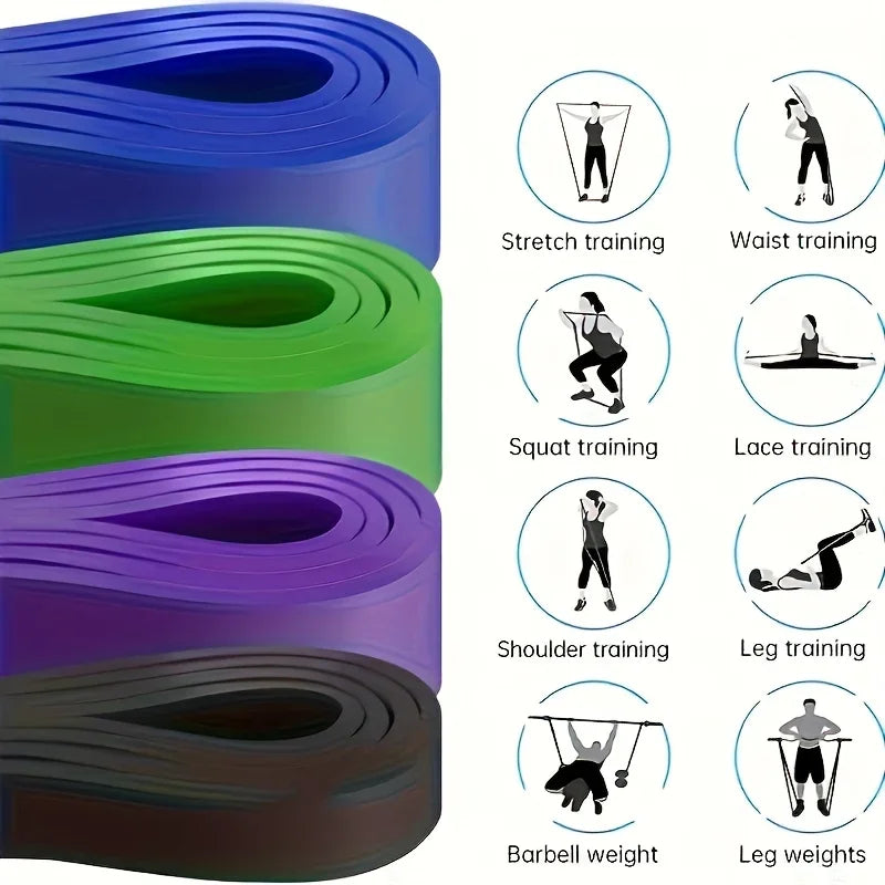 Resistance Bands Set for Gym Fitness Home Workout - Pull-Up Straps Leg Exercise Bands Assistive Equipment