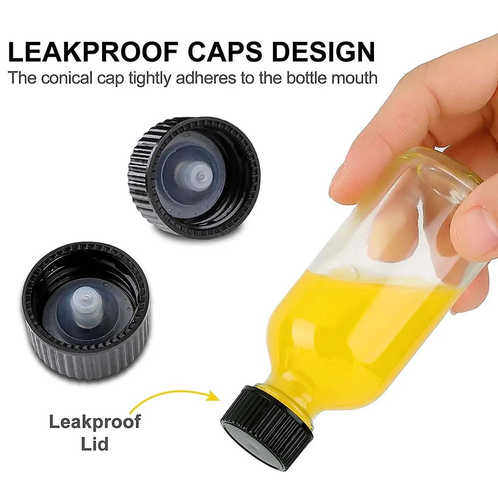 Small Clear Glass Bottles with Lids