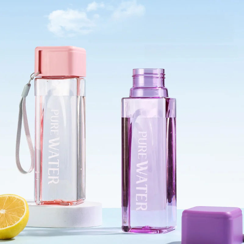 Simple Square Water Bottle Personalized
