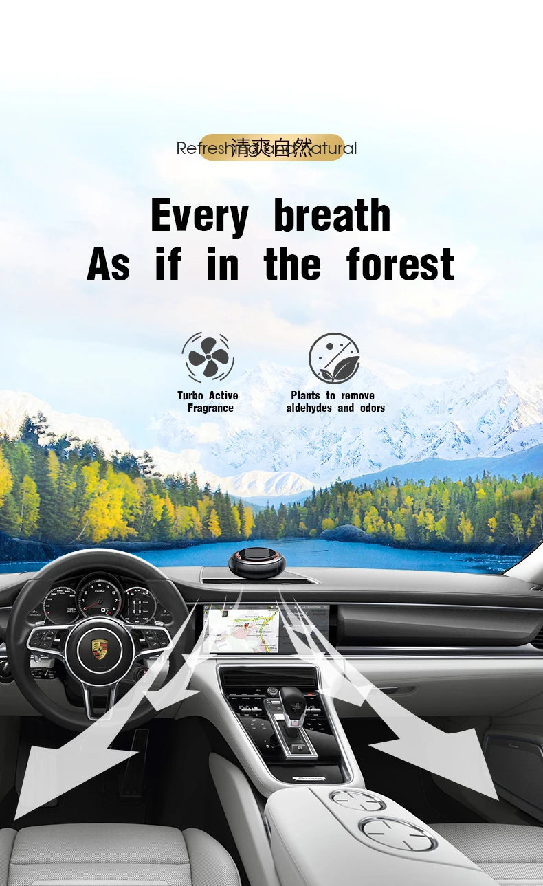 New Solar Energy Rotating Aromatherapy Car Air Freshener