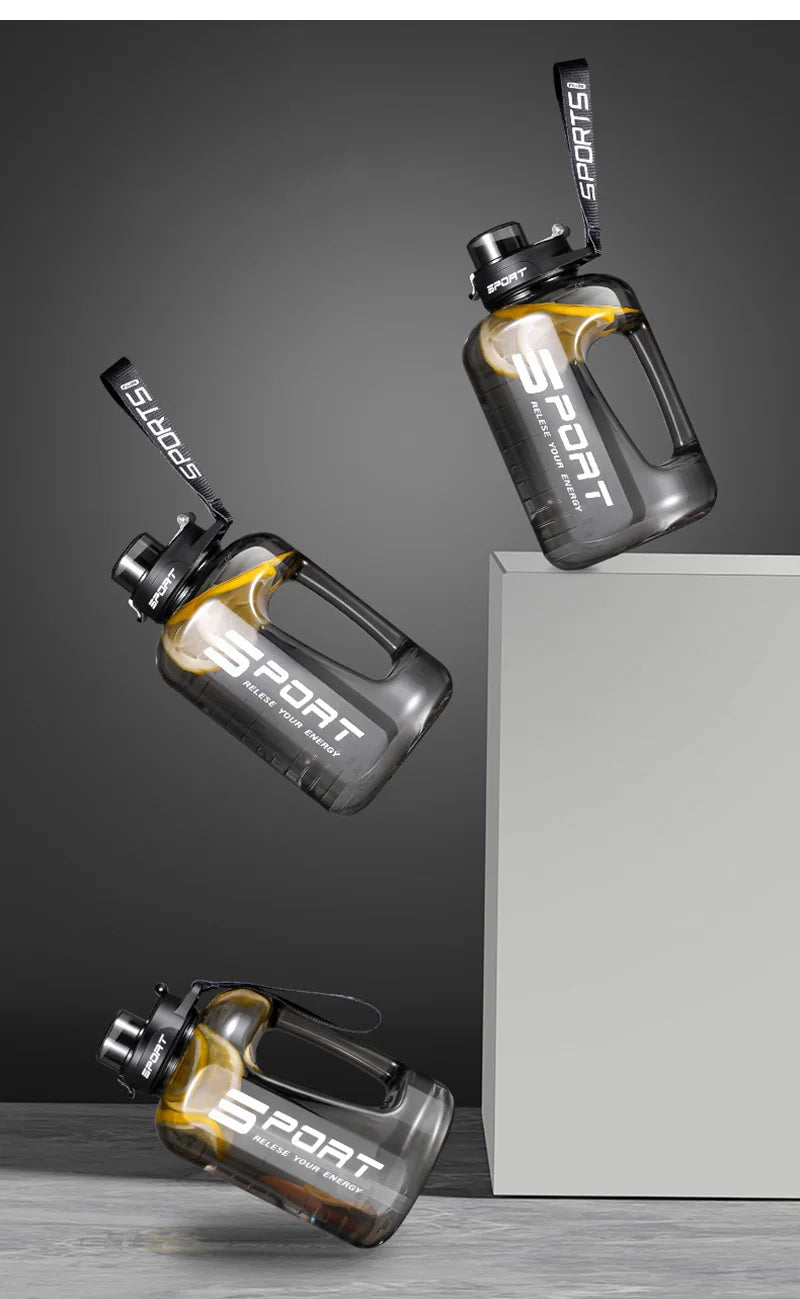 Large Water Bottle with Straw