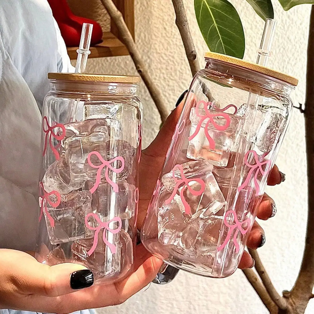 Bow Tie Print Water Cup，