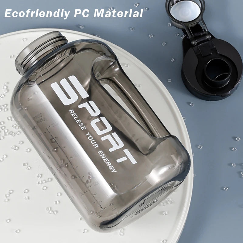 Large Water Bottle with Straw