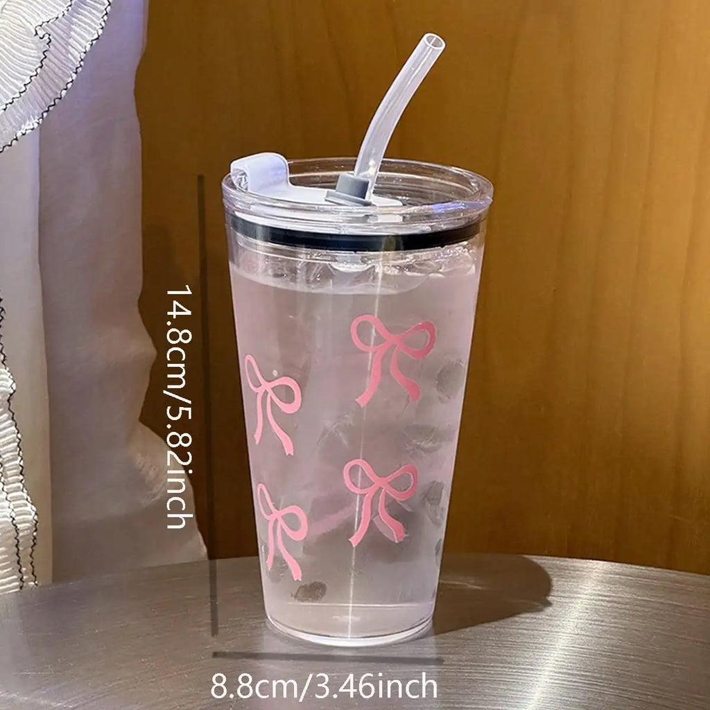 Bow Tie Print Water Cup，