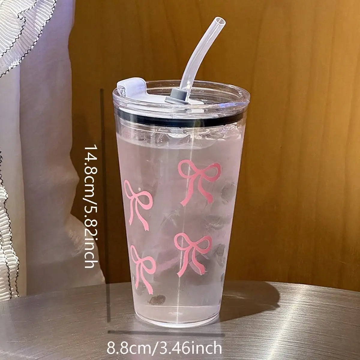 Bow Tie Print Water Cup，