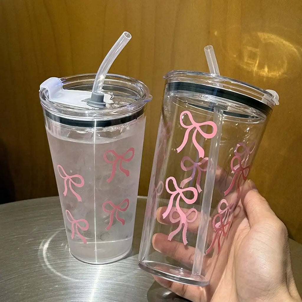 Bow Tie Print Water Cup，