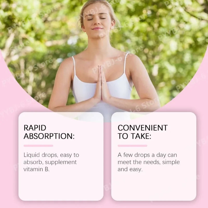 Vitamin B Complex Liquid Drops with B1 B3 B6 B7 B9 B12