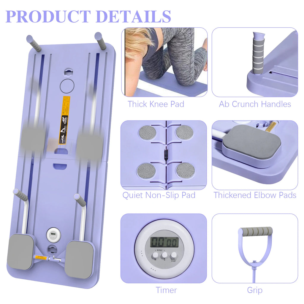 Multifunctional Home Fitness Folding Abdominal Board for Pilates Push Up