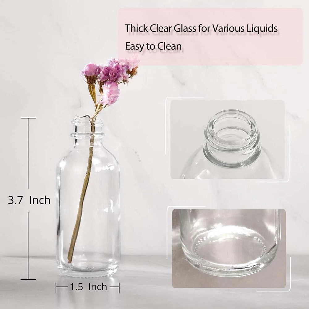 Small Clear Glass Bottles with Lids