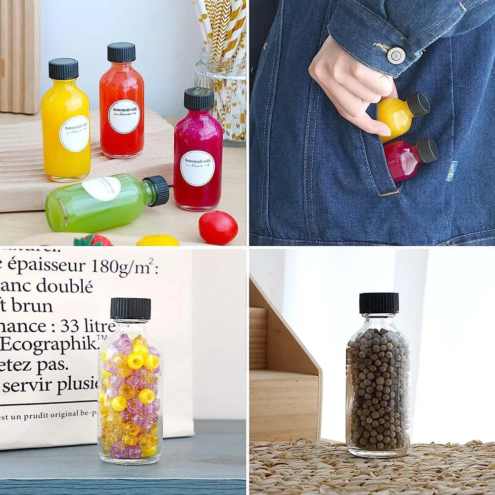 Small Clear Glass Bottles with Lids