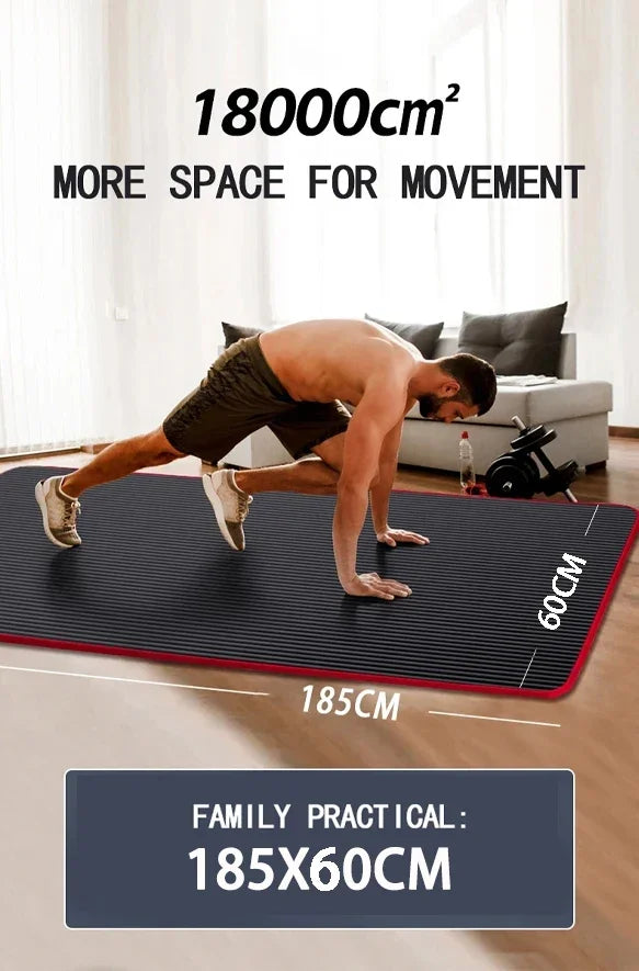 10MM Extra Thick 183cmX61cm Yoga Mats Non-slip