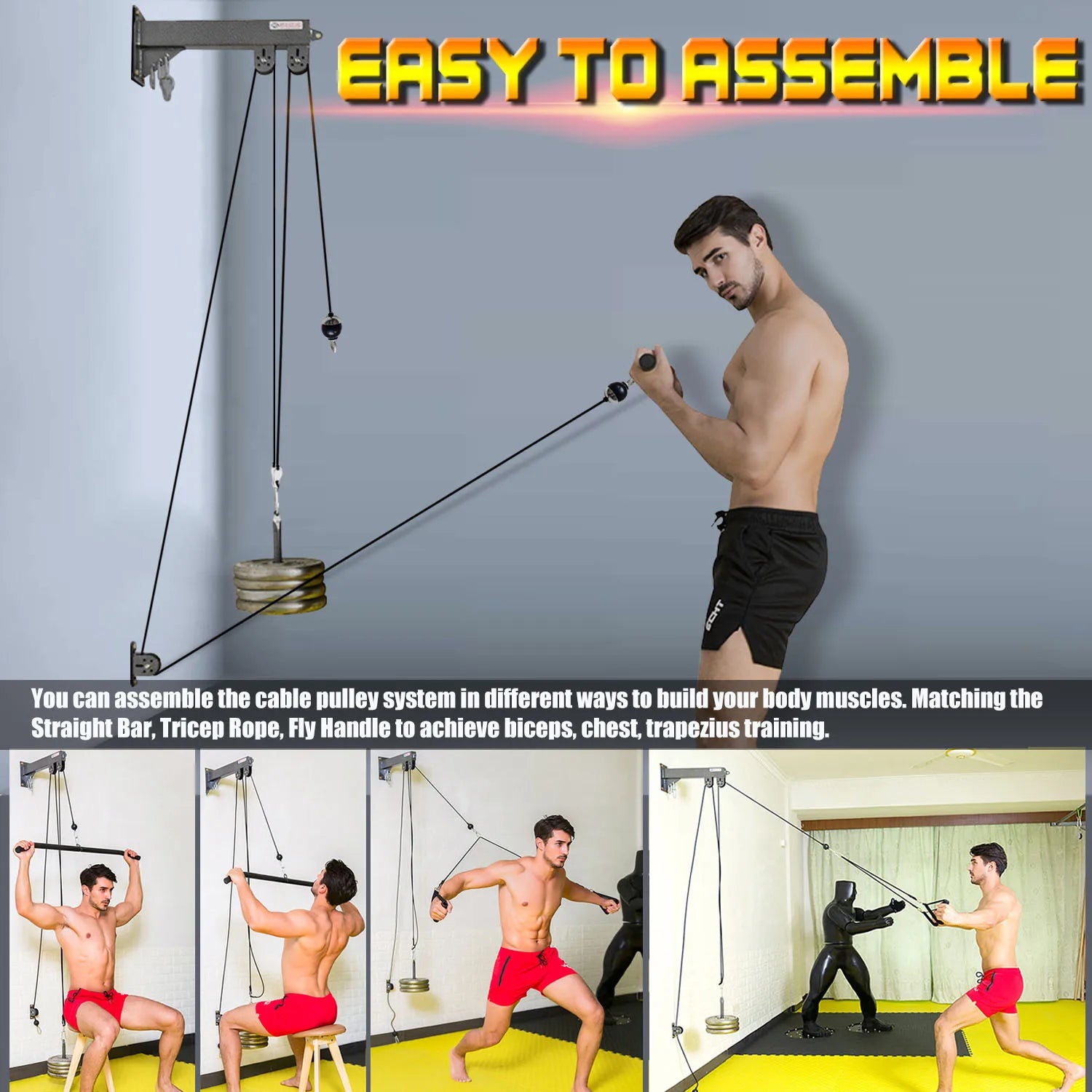 Fitness Wall Mounted Pulley System