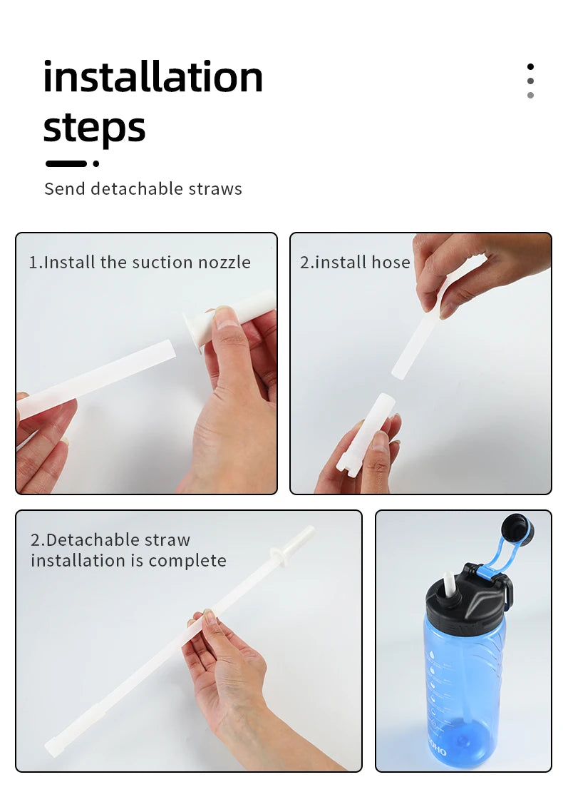 2 Liter Water Bottle With Straw