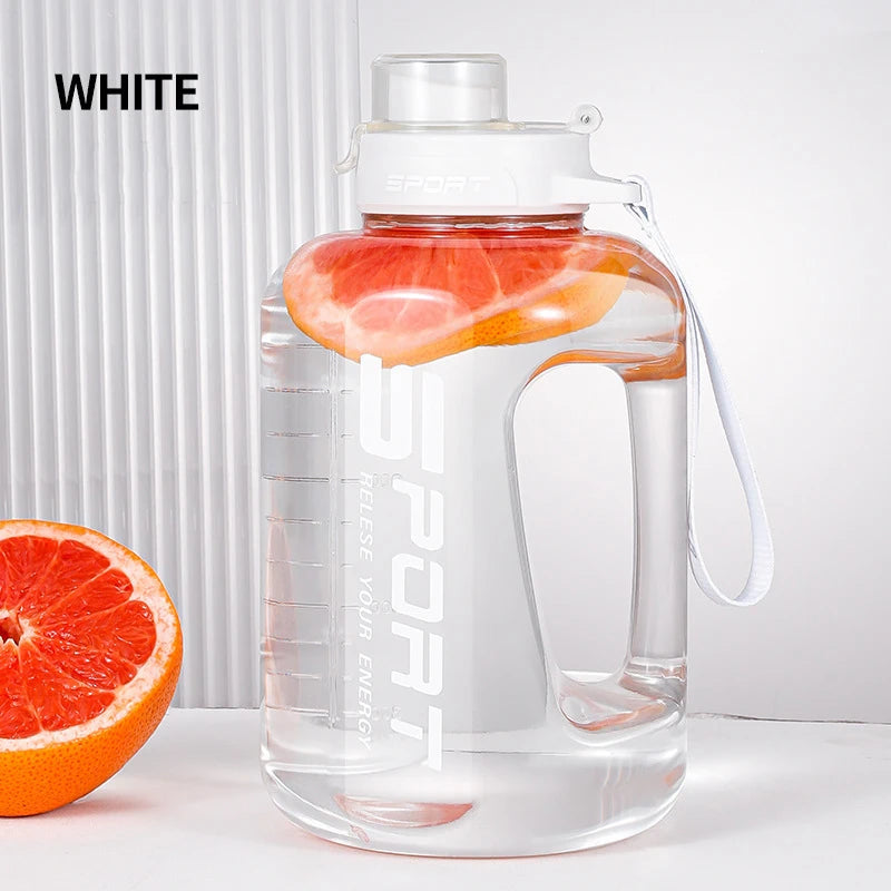 Large Water Bottle with Straw