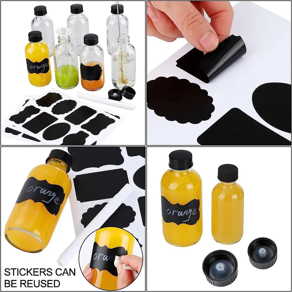 Small Clear Glass Bottles with Lids