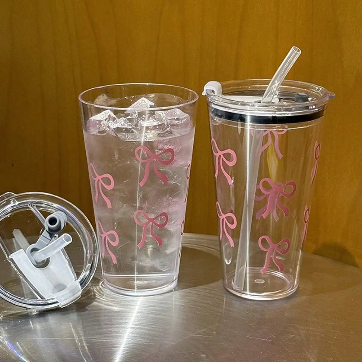 Bow Tie Print Water Cup，