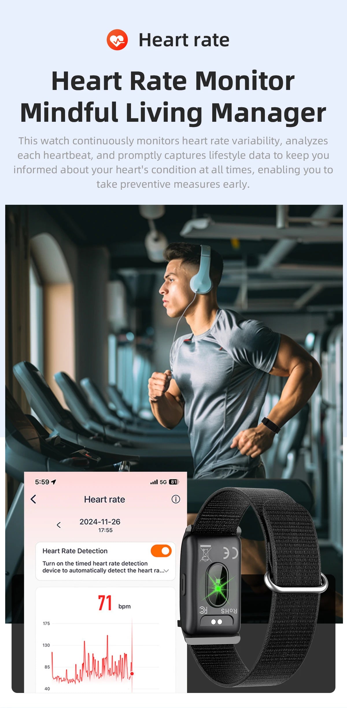 Fitness Tracker Smart Bracelet