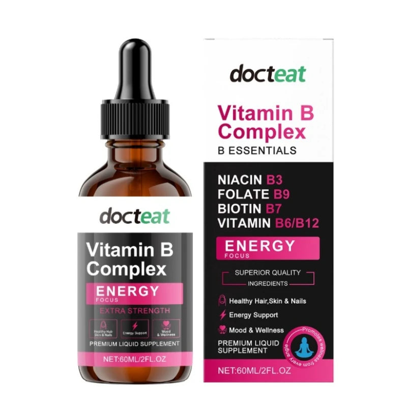 Vitamin B Complex Liquid Drops with B1 B3 B6 B7 B9 B12