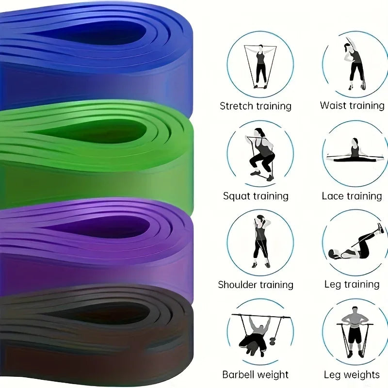 Resistance Bands Set for Gym Fitness Home Workout - Pull-Up Straps Leg Exercise Bands Assistive Equipment
