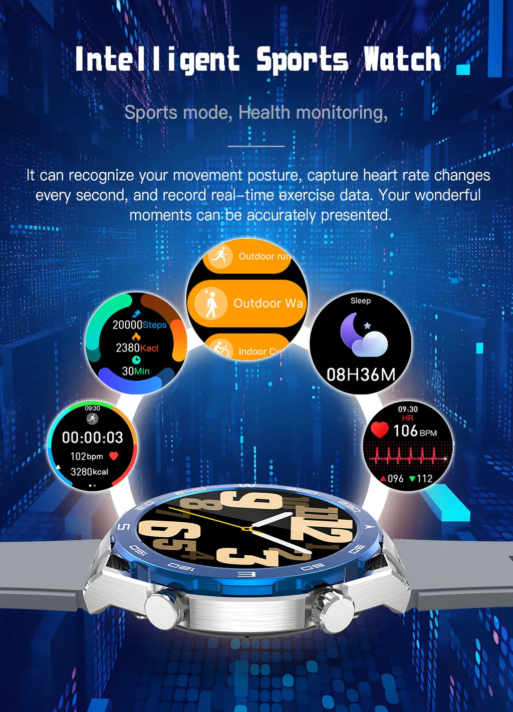 Smart Watch for Men Women Outdoor Activities