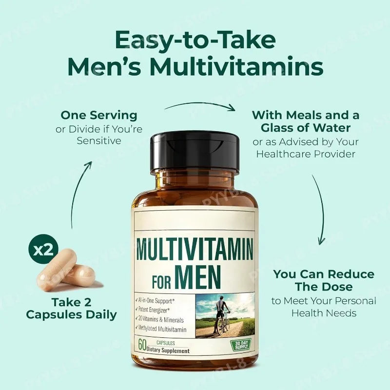 Men Multivitamin Capsules 20 Vitamins & Minerals