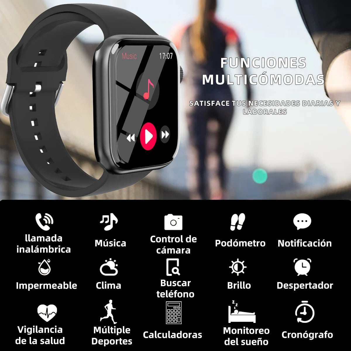 Smart Watch  Men & Women 1.83in Full Touch Screen Watch