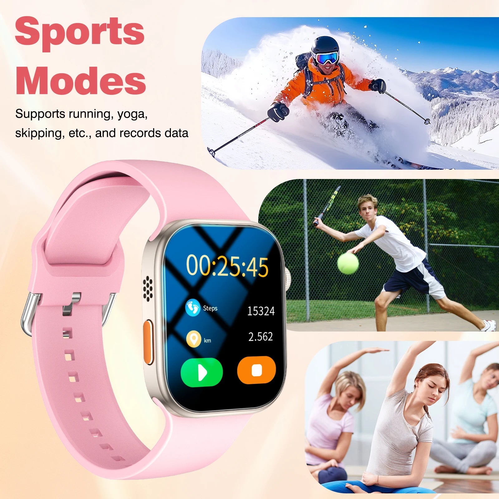 Smart Watch with 2.02-Inch HD Display