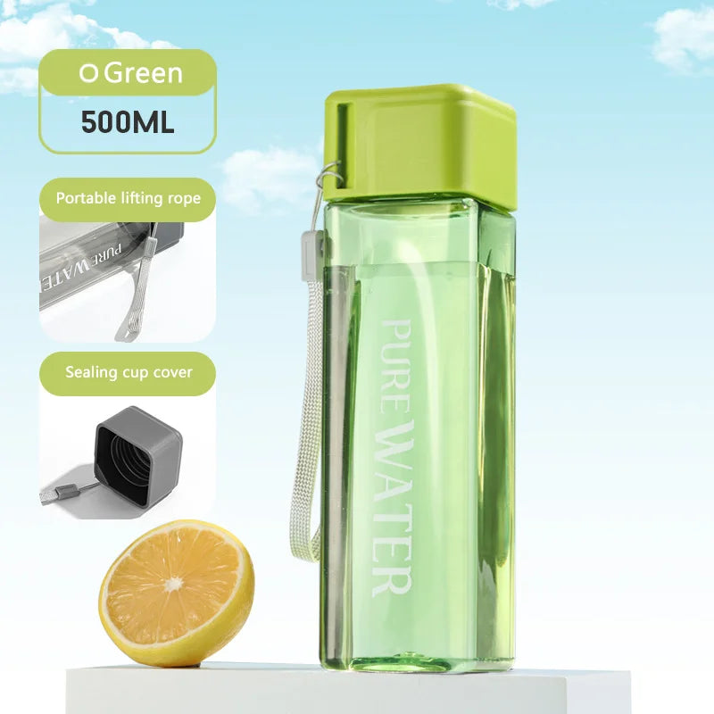 Simple Square Water Bottle Personalized