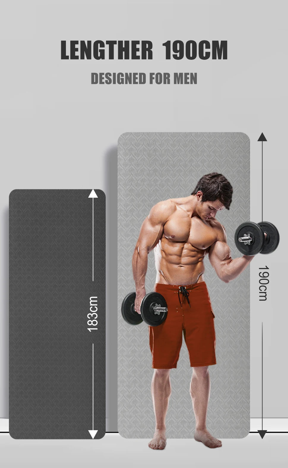190CM Non Slip Yoga Mat