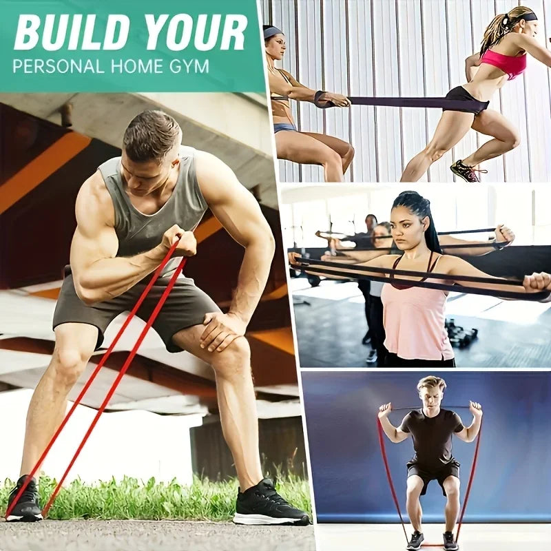 Resistance Bands Set for Gym Fitness Home Workout - Pull-Up Straps Leg Exercise Bands Assistive Equipment