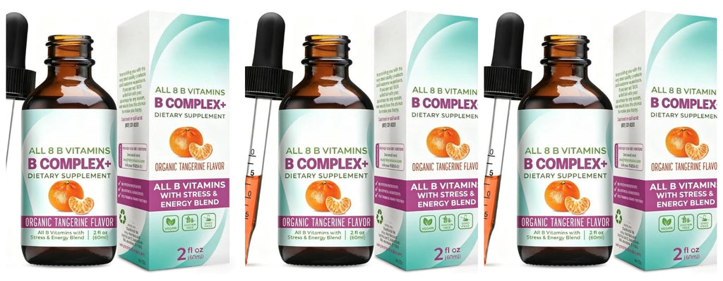 Vitamin B Complex Liquid Drops Supplement for Women Vegan