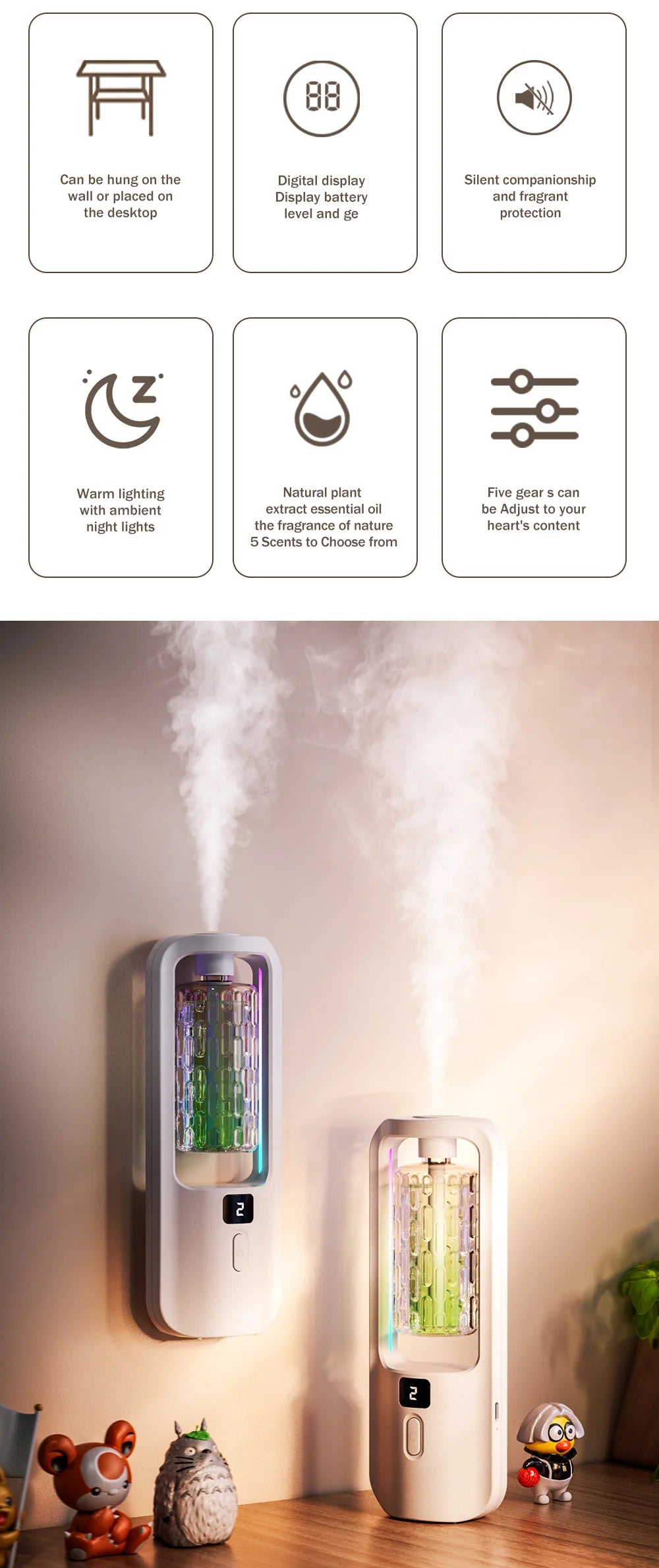 Automatic aromatherapy diffuser f