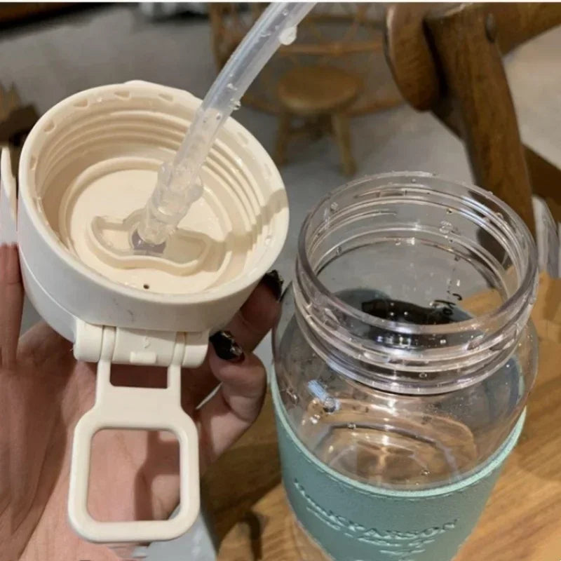 Water Bottle with Straw Creative
