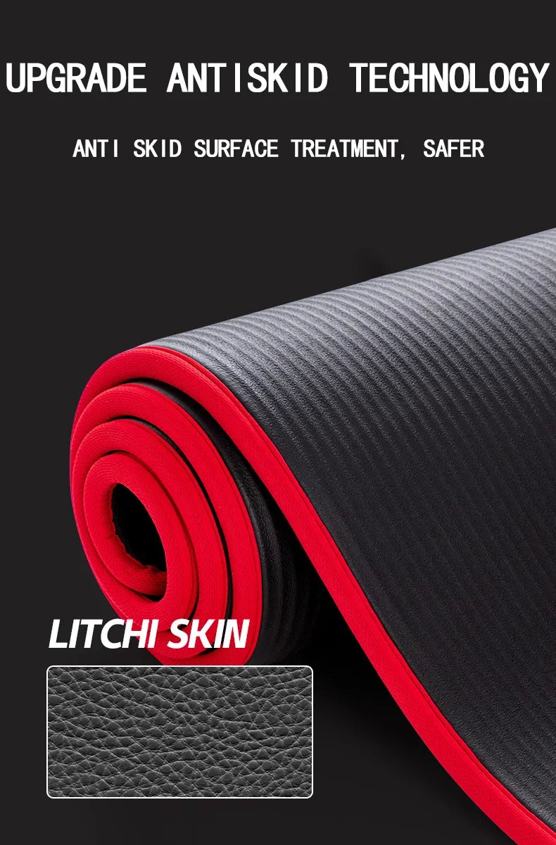 10MM Extra Thick 183cmX61cm Yoga Mats Non-slip